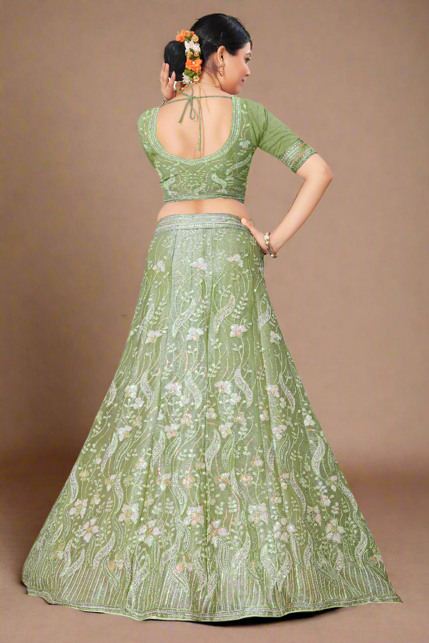 multi sequin embroidered lehengha choli