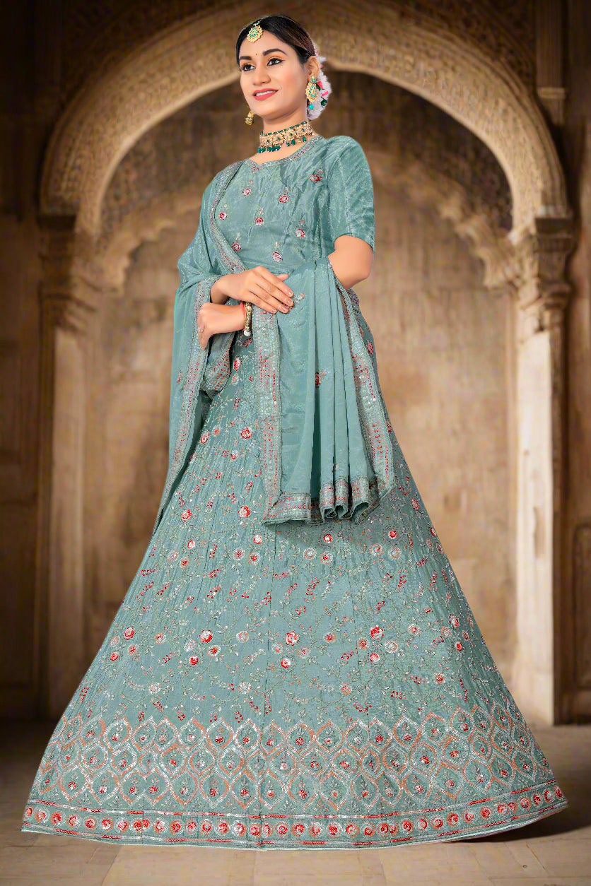 multi dual sequin lehengha choli
