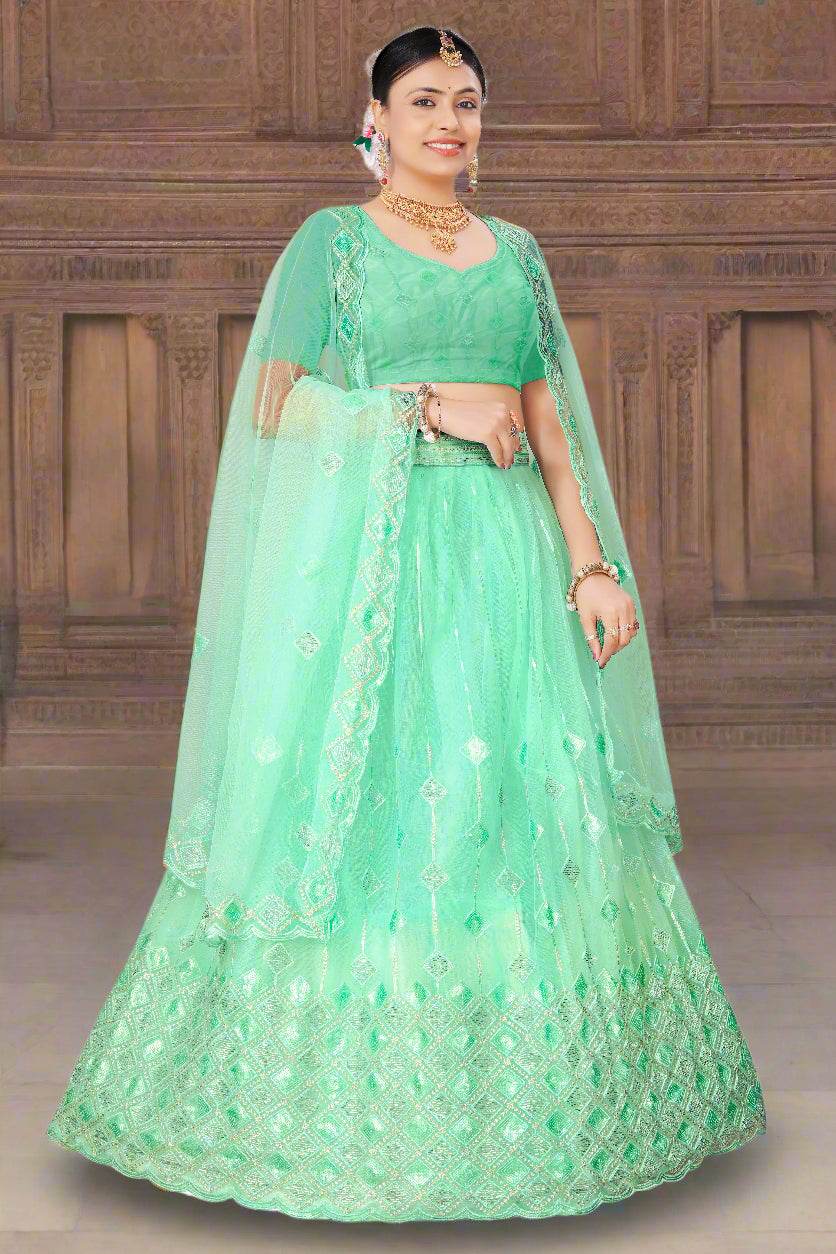 Graceful Ethnic Lehenga Choli with Floral Detailing