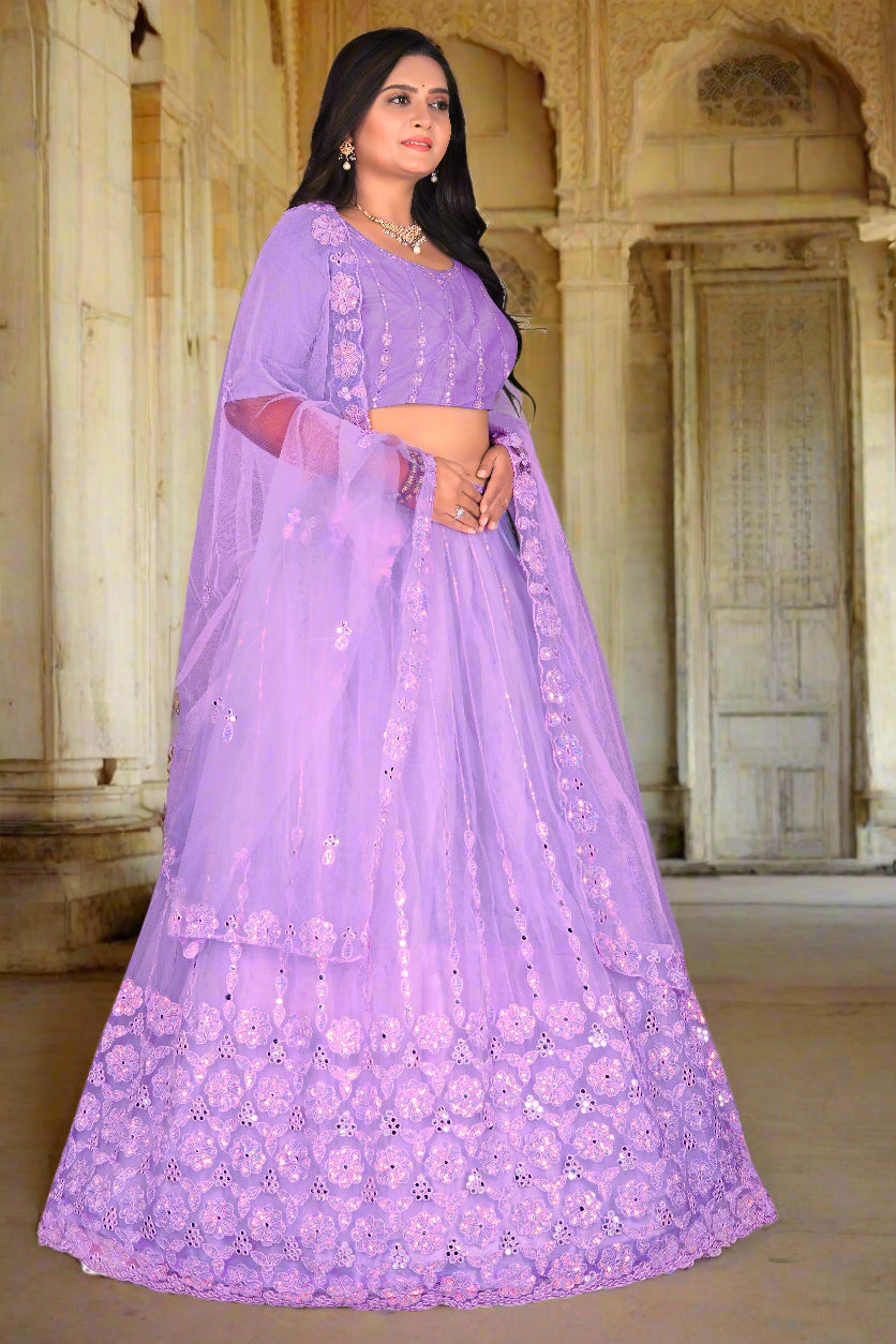 Statement Lehenga Choli with Bold Embroidery
