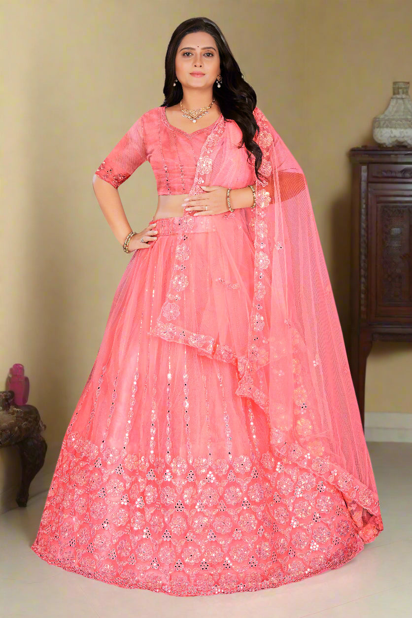Statement Lehenga Choli with Bold Embroidery
